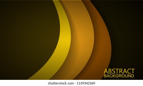 Modern Yellow Curve Vector Background 
