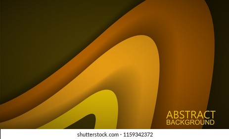 Modern Yellow Curve Vector Background 