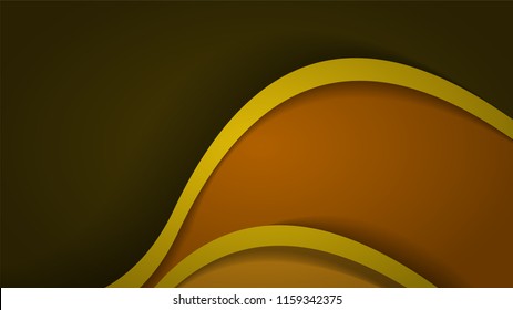 Modern Yellow Curve Vector Background 