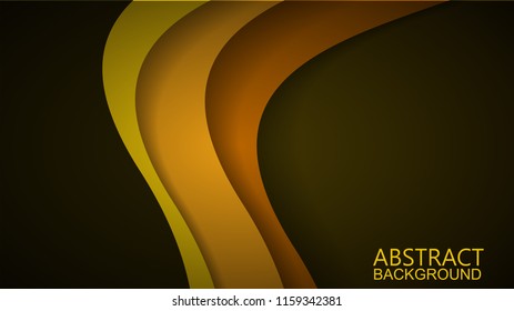 Modern Yellow Curve Vector Background 
