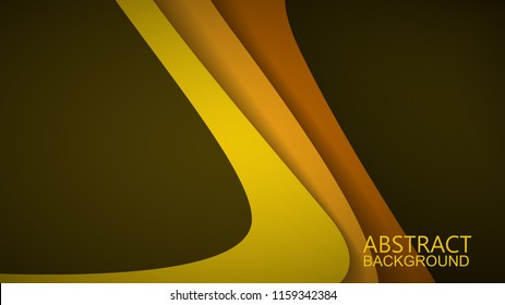 Modern Yellow Curve Vector Background 