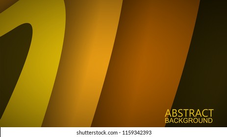 Modern Yellow Curve Vector Background 