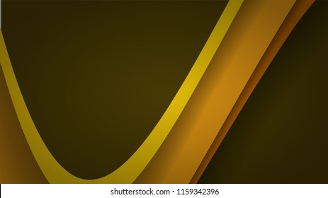 Modern Yellow Curve Vector Background 