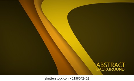 Modern Yellow Curve Vector Background 