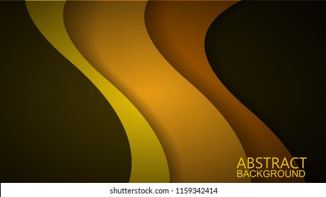 Modern Yellow Curve Vector Background 