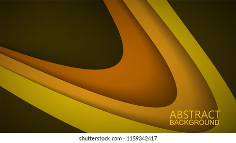 Modern Yellow Curve Vector Background 