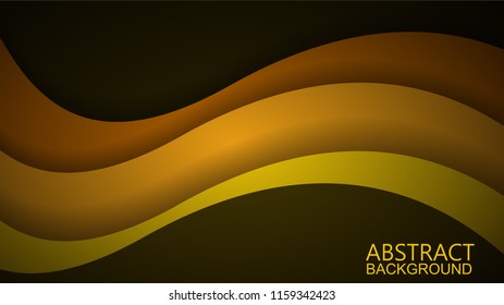Modern Yellow Curve Vector Background 