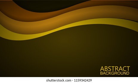 Modern Yellow Curve Vector Background 