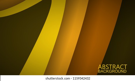 Modern Yellow Curve Vector Background 