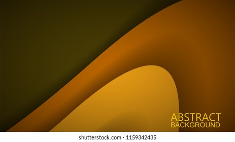Modern Yellow Curve Vector Background 