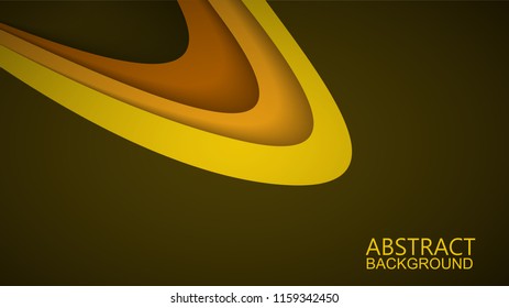 Modern Yellow Curve Vector Background 