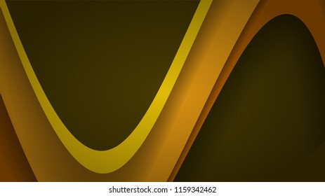 Modern Yellow Curve Vector Background 