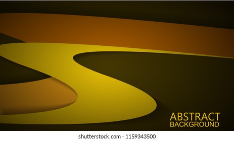 Modern Yellow Curve Vector Background 