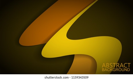 Modern Yellow Curve Vector Background 