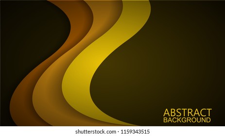Modern Yellow Curve Vector Background 