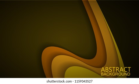 Modern Yellow Curve Vector Background 