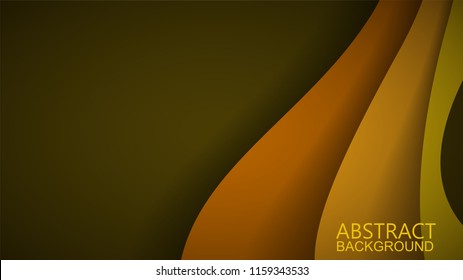 Modern Yellow Curve Vector Background 