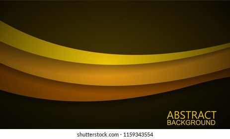 Modern Yellow Curve Vector Background 