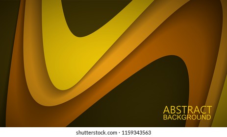 Modern Yellow Curve Vector Background 
