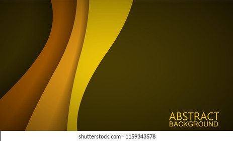 Modern Yellow Curve Vector Background 