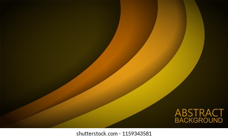 Modern Yellow Curve Vector Background 