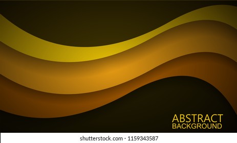 Modern Yellow Curve Vector Background 