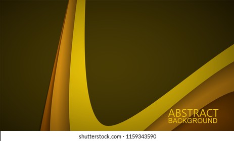 Modern Yellow Curve Vector Background 