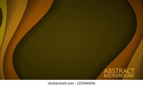 Modern Yellow Curve Vector Background 