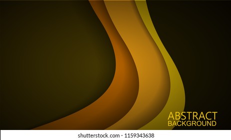 Modern Yellow Curve Vector Background 