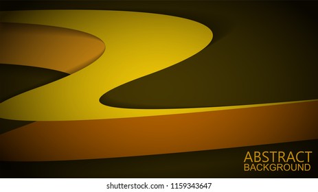 Modern Yellow Curve Vector Background 