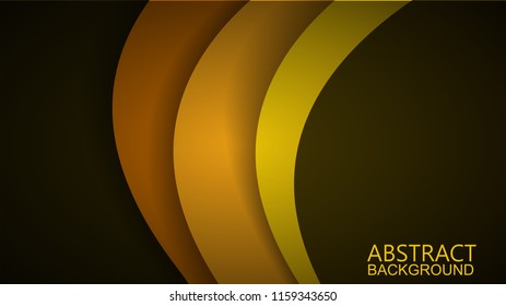 Modern Yellow Curve Vector Background 