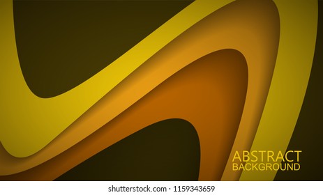 Modern Yellow Curve Vector Background 