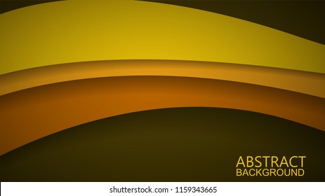 Modern Yellow Curve Vector Background 