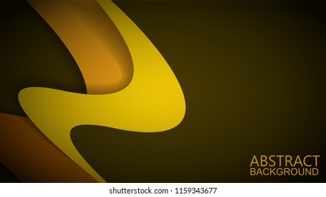Modern Yellow Curve Vector Background 