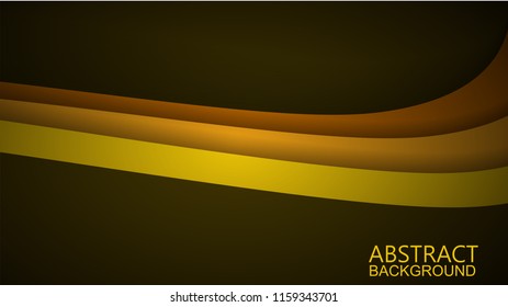 Modern Yellow Curve Vector Background 