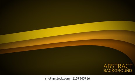 Modern Yellow Curve Vector Background 