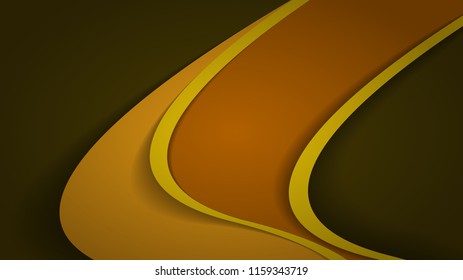 Modern Yellow Curve Vector Background 