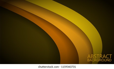 Modern Yellow Curve Vector Background 