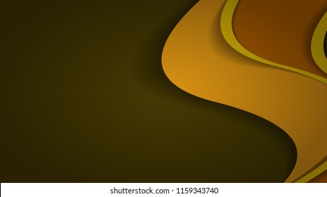 Modern Yellow Curve Vector Background 