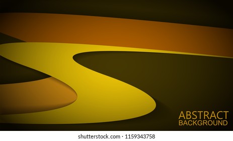Modern Yellow Curve Vector Background 