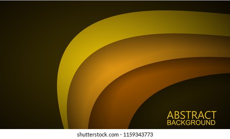 Modern Yellow Curve Vector Background 