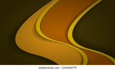 Modern Yellow Curve Vector Background 