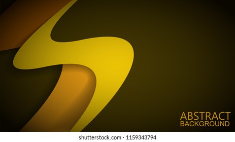 Modern Yellow Curve Vector Background 