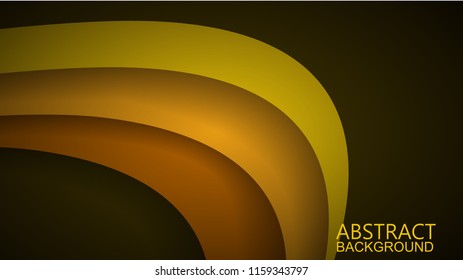 Modern Yellow Curve Vector Background 