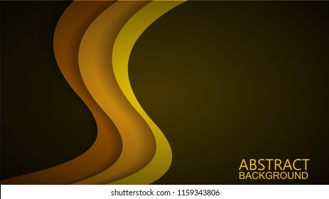 Modern Yellow Curve Vector Background 