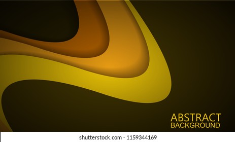 Modern Yellow Curve Vector Background 