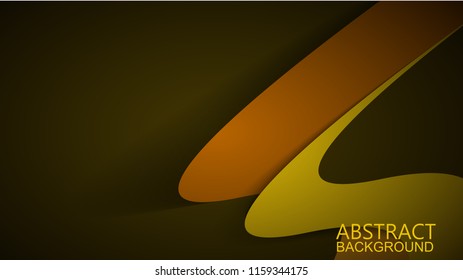 Modern Yellow Curve Vector Background 