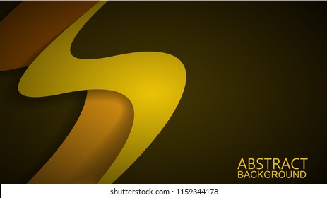 Modern Yellow Curve Vector Background 