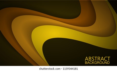 Modern Yellow Curve Vector Background 