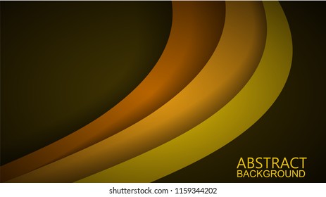 Modern Yellow Curve Vector Background 